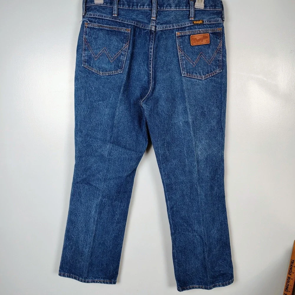Wrangler 945WHD Cowboy Cut Slim Fit Blue Jeans Mens 36x30 Made in USA Denim